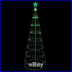 6′ Green LED Light Show Cone Christmas Tree Lighted Yard Art Decoration