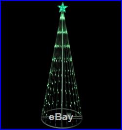 12' Animated LED Lighted GREEN Show Cone Tree Outdoor Christmas Yard Decoration