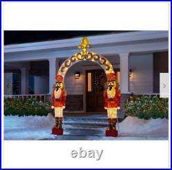 2 Large Outdoor Nutcrackers Christmas Yard Lights Display Holiday Sculpture Lawn