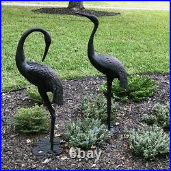 2 Piece Statue Set Sculptures Birds Outdoor Garden Yard Decor Art Statues Large