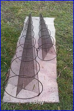 2 Steel Mesh Hairpin Leg Iron Tree Metal Yard Art Sculpture Garden Trellis