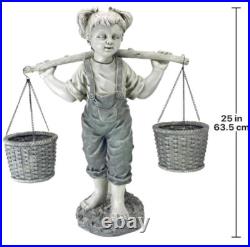 25 Italian Flower Girl Statue w Basket Planters Garden Yard Lawn Art Sculpture