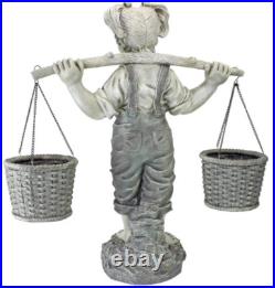 25 Italian Flower Girl Statue w Basket Planters Garden Yard Lawn Art Sculpture