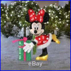 27 Lighted Disney Minnie Mouse Sculpture Pre Lit Outdoor Christmas Decor Yard