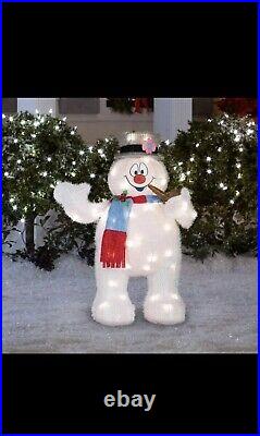 28 Christmas Lighted 3-d Tinsel Frosty The Snowman Disney Licensed Yard Decor