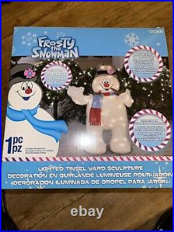 28 Christmas Lighted 3-d Tinsel Frosty The Snowman Disney Licensed Yard Decor