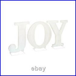 3 Ft Tall Holiday JOY Christmas Yard Sign LED Lights Indoor Outdoor Decoration