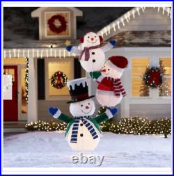3 Lighted Snowman Sculpture Outdoor Christmas Yard Decor Lawn Display Holiday