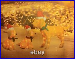 3 Pack Dog Family Christmas Holidays Pre Lit Outdoor Yard Decor Indoor Puppies