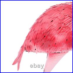 3 Pack Flamingo Garden Statue Pink Sculpture Decor Yard Art Metal Statues New