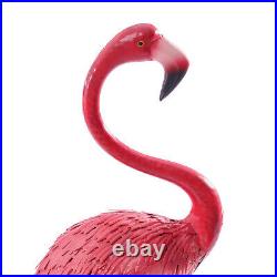 3 Pack Flamingo Garden Statue Pink Sculpture Decor Yard Art Metal Statues New US
