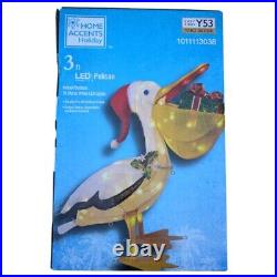 3 ft Pelican Tinsel LED Christmas Light Yard Sculpture Tropical Beach Sea Life