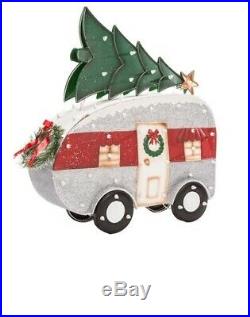 31 LED Outdoor Camper with Christmas Tree Decoration Lighted Yard Decor Xmas