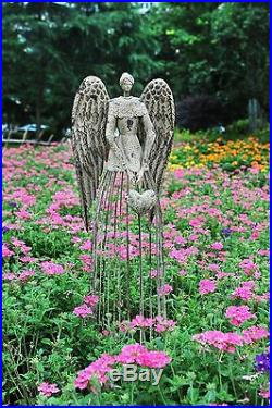 32'' Tall Garden Metal Angel Rustic Yard Decor Antiqued Sculpture Lawn Statue