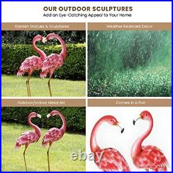 35 Tall Metal Flamingo Garden Statues Yard Decorations Outdoor Sculptures Gard