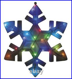 36 Multi-Function LED Snowflake Display Sculpture Outdoor Christmas Yard Decor
