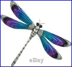 3D Metal Dragonfly Wall Garden Decoration Outdoor Large Yard Statues Sculpture