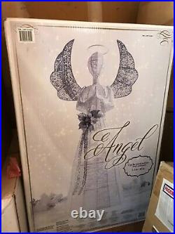 4 Ft Life Size White/silver Guardian Angel Holiday Indoor/outdoor Yard Decor