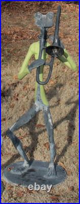 4' Large Metal Frog Band Garden Statues Set of 4 Outdoor Yard Art Sculptures