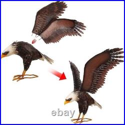 40.6in Large Bald Eagle Statue Metal Yard Art Outdoor Patio Lawn Garden Decor
