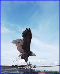 40.6in Large Bald Eagle Statue Metal Yard Art Outdoor Patio Lawn Garden Decor
