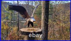 40.6in Large Bald Eagle Statue Metal Yard Art Outdoor Patio Lawn Garden Decor