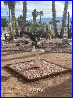 40.6in Large Bald Eagle Statue Metal Yard Art Outdoor Patio Lawn Garden Decor