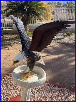 40.6in Large Bald Eagle Statue Metal Yard Art Outdoor Patio Lawn Garden Decor