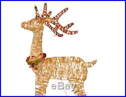 48 Large Prelit Woodland Standing Buck Champagne Outdoor Yard Christmas Decor