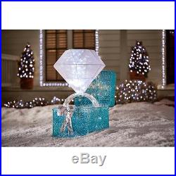 48 in LED Diamond Ring in Gift Box Indoor Outdoor Christmas Yard Sculpture Decor