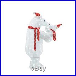 48IN 200L Led Polor Bear Family Set Outdoor Christmas Yard Holiday Decorations