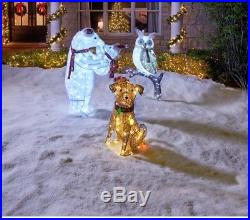 48in 200L LED Polar Bear Family Set Holiday Christmas Outdoor Yard Decoration