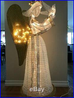 5 FOOT LIFE SIZE LIGHTED CHRISTMAS ANGEL with DOVE INDOOR OUTDOOR YARD DECOR