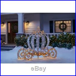 5' LIGHTED 3-D CRYSTAL LED Twinkling Carriage OUTDOOR CHRISTMAS Yard Decor