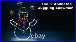 5' Tall Christmas Snowman LED Sculpture Indoor Outdoor Holiday Yard Decoration