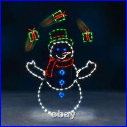 5' Tall Christmas Snowman LED Sculpture Indoor Outdoor Holiday Yard Decoration