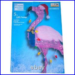 5 ft Flamingo Acrylic LED Christmas Light Yard Sculpture Tropical Beach Sea Life