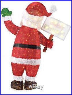 5 ft LED Light Santa Clause Merry Christmas Sign Outdoor Holiday Home Yard Decor