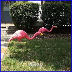 50 Pack 27 In Pink Flamingo Plastic Yard Garden Lawn Art Ornaments Sculpture New