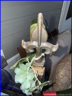 50 inch stand Wine Bottles (12) tree country yard/garden art with Fleur de lis