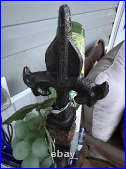 50 inch stand Wine Bottles (12) tree country yard/garden art with Fleur de lis