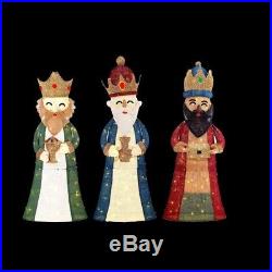 52 In. LED Lighted 3 Wiseman (3-Piece) Christmas Holiday Yard Outdoor Decoration