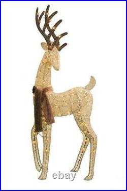 59 Brown Standing Buck Lighted Sculpture Fun Christmas Porch Yard Holiday Decor