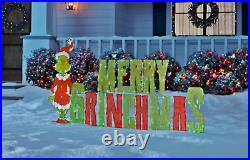 6-FT. Whoville LED MERRY Grinchmas Shimmering Christmas Yard Decor Sculpture