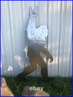 6 Foot Bigfoot/Yeti/Sasquatch silhouette Metal Yard Sculpture/Stake