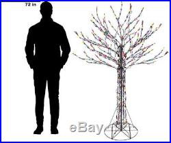 6 ft. LED Deciduous Tree Sculpture with Multi-Color Outdoor Yard Christmas Decor