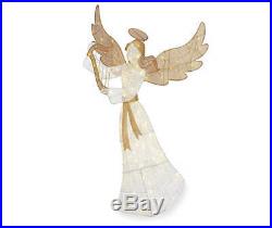 60 Lighted Angel With Harp Sculpture Outdoor Christmas Decor Holiday Yard Art