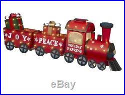 60 Lighted Red Metal Christmas Train Sculpture Display Outdoor Decoration Yard