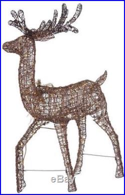 60 in. Animated Warm White LED Deer Outdoor Yard Christmas Decoration ...