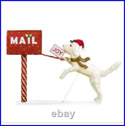 63 Lighted Dog Checking Mailbox Sculpture Outdoor Christmas Yard Decor Display